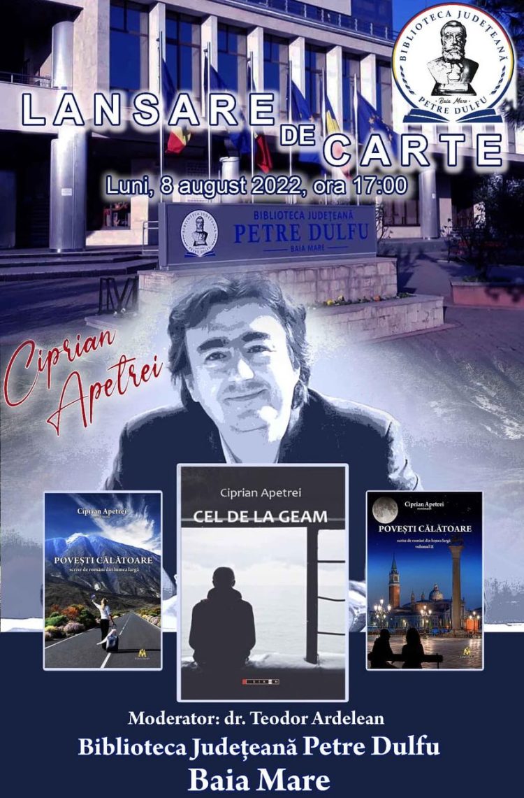 Ciprian Apetrei, scriitor și jurnalist consacrat la nivel european, ajunge în Baia Mare
