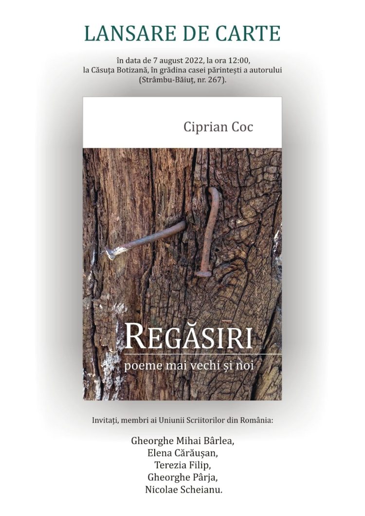 Eveniment inedit în Băiuț: Lansare de carte