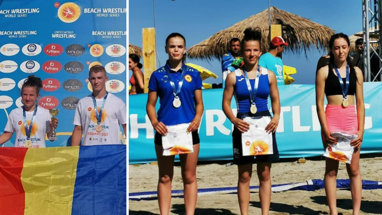 Sportivii români au câștigat 4 medalii la Campionatele Europene de Lupte pe Plajă din Grecia
