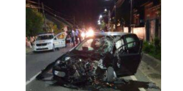Accident spectaculos în Vișeu: Bine că a scăpat cu viață
