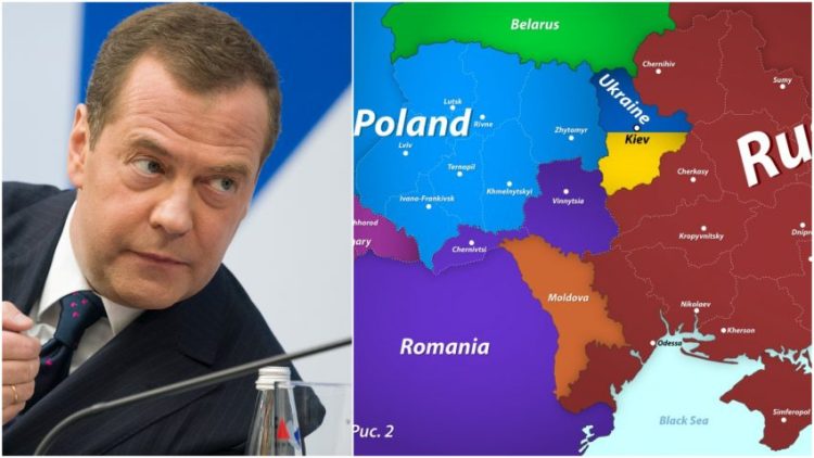 Reacția MAE după ce Dmitri Medvedev a publicat o hartă care atribuie României teritorii ale Ucrainei
