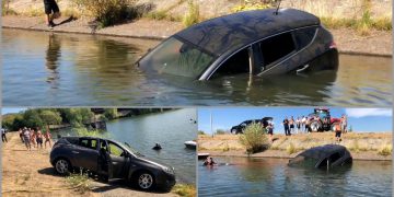 Un bărbat i-a aruncat unei maramureșence maşina în lacul Mujdeni din Satu Mare