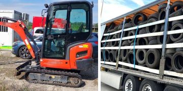 Excavator furat, mandat european de arestare și deșeuri destinate unei firme din Maramureş, depistate într-o singură zi de poliţiştii de frontieră