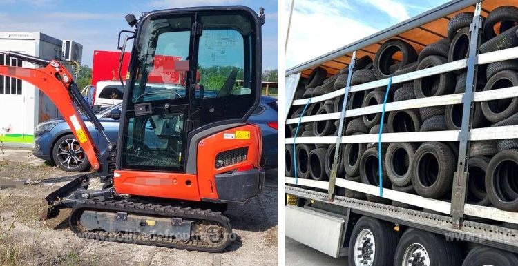 Excavator furat, mandat european de arestare și deșeuri destinate unei firme din Maramureş, depistate într-o singură zi de poliţiştii de frontieră