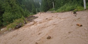 IMAGINI APOCALIPTICE la Băiuț. Natura s-a dezlănțuit. Un drum județean este impracticabil