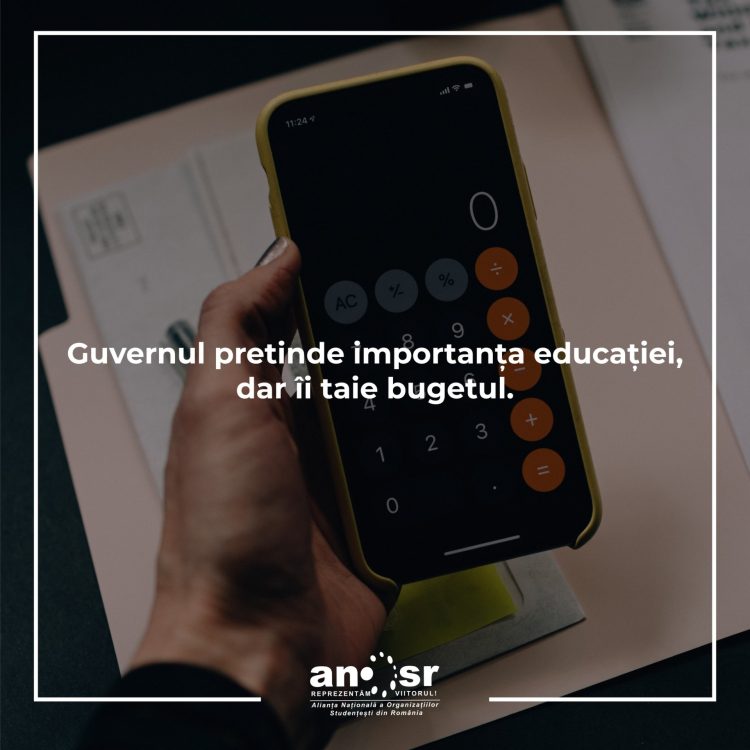 Guvernul pretinde importanța educației, dar îi taie bugetul