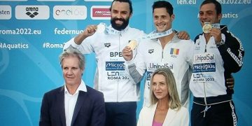 Constantin Popovici şi Cătălin Preda au obţinut aur şi argint în proba de sărituri de la mare înălţime la Europene