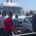 Accident în Petrova. Impact între un microbuz și un autoturism