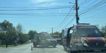 ACTUALIZARE: O victimă este încarcerată în urma accidentului din Tăuții Măgherăuș. TRAFIC BLOCAT pe DN 1C