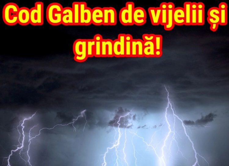 O nouă avertizare de ploi și grindină pentru Maramureş şi alte 28 de județe