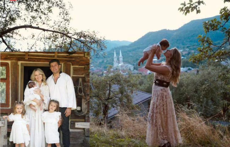 Laura Cosoi, botez tradițional în Maramureș pentru fetița ei. GALERIE FOTO