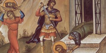 Sărbătoare cu cruce roşie pentru creştini de Tăierea Capului Sfântului Ioan Botezătorul