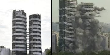 Două clădiri-turn construite ilegal au fost demolate