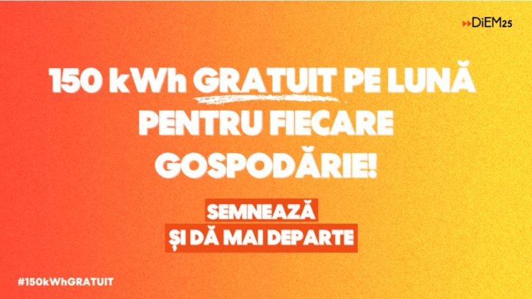 Petiție: 150 de kwh GRATUIT pe lună pentru fiecare gospodărie