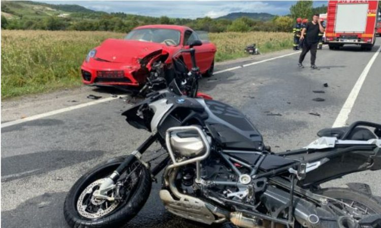 Accident grav aproape de Nădășelu! Un motociclist din Maramureș, transportat la spital de urgență