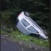 Accident deosebit de grav la Groși. Un autoturism a ajuns cu roțile în sus