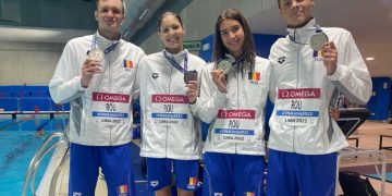 Argint la mondialele de la Lima pentru România la ştafetă combinată de 4×100 metri liber