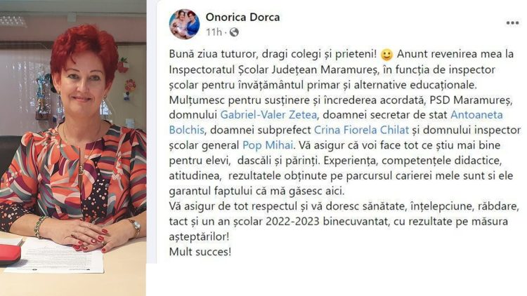 Cât timp politicul ține în jug educația, vom fi o națiune de proști. Cine este profesoara care face ode de mulțumire pesediștilor maramureșeni