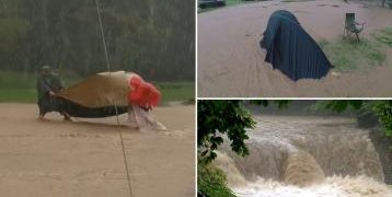 Turiști prinși de puhoaie, într-un camping din Apuseni