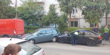 Carambol pe strada Gării din Baia Mare