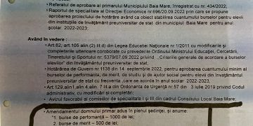 Informații de interes pentru băimăreni cu privire la motivul real pentru care elevii băimăreni nu și-au primit, încă, bursele