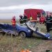 Încă un accident cumplit. Doi oameni au murit pe loc, într-o maşină strivită