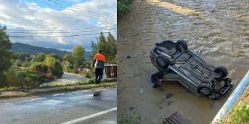 Accident deosebit de grav în Lăpuș. A rupt podul și a picat în gol de la aproximativ 7 metri. VIDEO