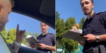 Şofer pus la punct de un tânăr poliţist după ce a aruncat un chiştoc pe stradă, viral pe TikTok