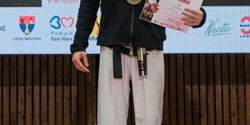 Rareș Ștețco, sportivul Clubului Sportiv Dragonul Baia Mare, locul I la Cupa României la Taekwon-do ITF