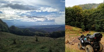 Adrenalină la cote maxime! Cu ATV-ul pe versanții Hudinului, după 80 de kilograme de hribi