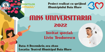 Liviu Teodorescu vine în Baia Mare și cântă la Miss Universitaria
