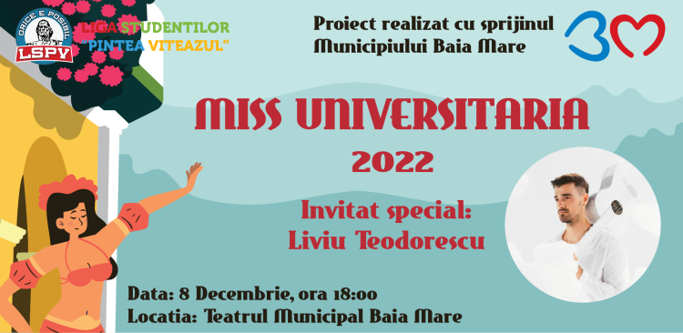 Liviu Teodorescu vine în Baia Mare și cântă la Miss Universitaria