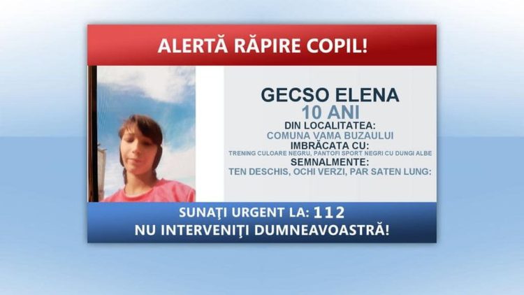 ALERTĂ RĂPIRE MINORI