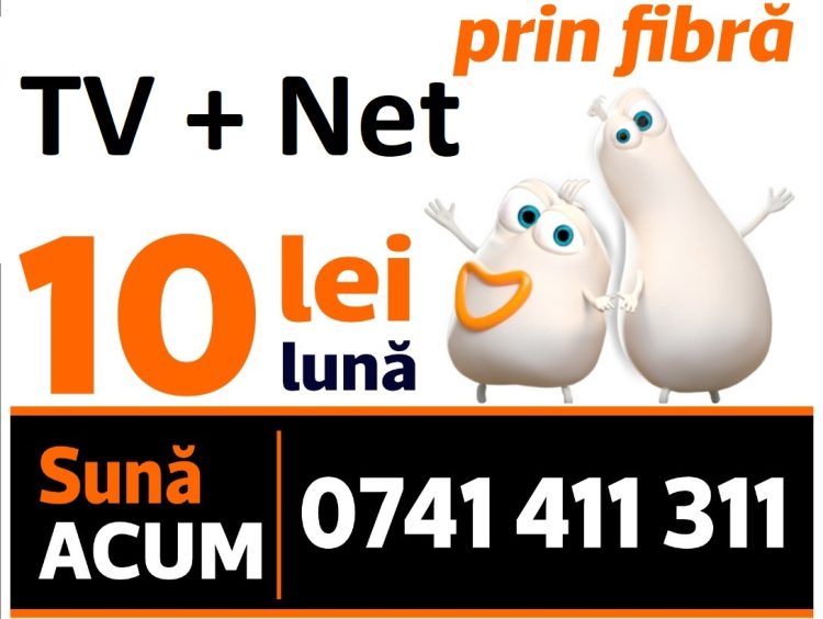De azi: Televiziune si Internet prin Fibra la numai 10 lei/luna