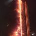 Un incendiu uriaș a fost văzut la un zgârie-nori chiar lângă cea mai înaltă clădire din lume, Burj Khalifa