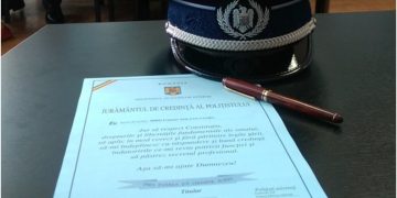 Moment festiv la IPJ Maramureș. Polițiștii încadrați din sursă externă au depus jurământul de credință