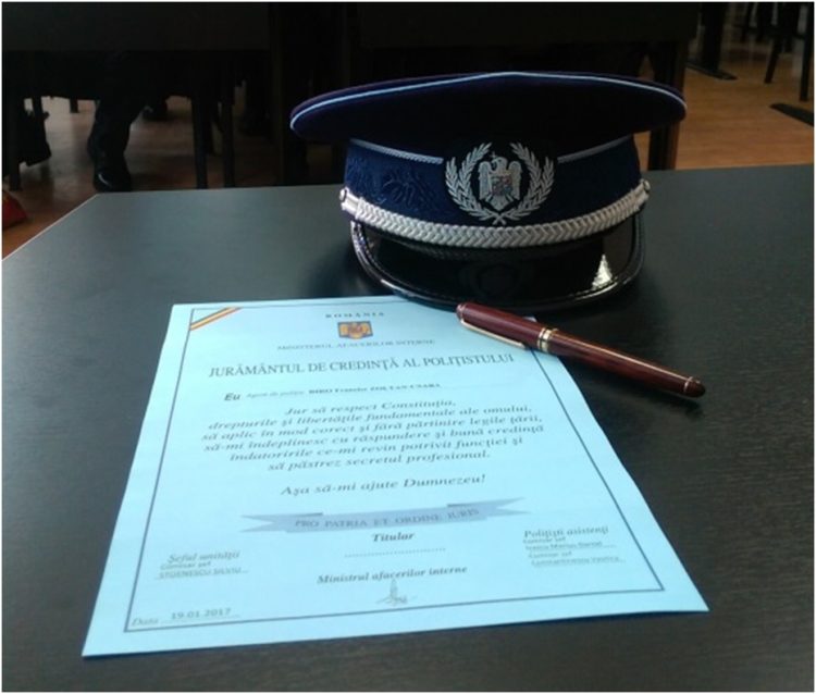 Moment festiv la IPJ Maramureș. Polițiștii încadrați din sursă externă au depus jurământul de credință