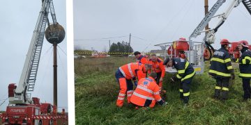 MISIUNE SPECIALĂ: Sătmăreni salvați din turnul de apă, după o operațiune de amploare