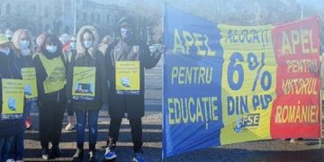 Protest al Sindicatului din învățământul preuniversitar Spiru Haret Maramureș