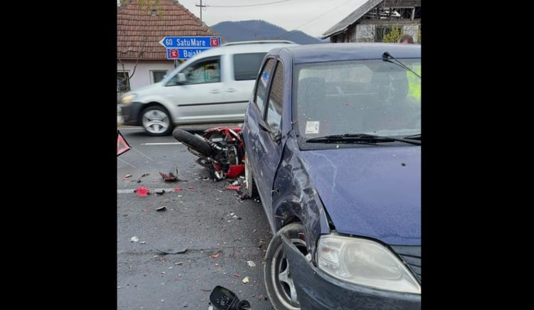 Accident la intersecția spre Aeroportul Internațional Maramureș. Trafic paralizat în Baia Mare. VIDEO