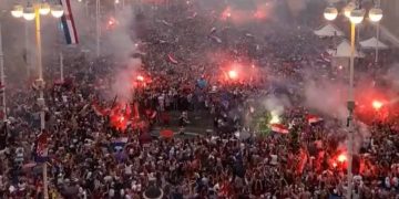 Nebunie la Zagreb! Cum au sărbătorit croaţii medalia de bronz de la Cupa Mondială din Qatar