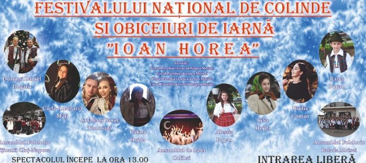 A două zi de Crăciun, la Moisei are loc Festivalul Național de Colinde și Obiceiuri de Iarnă ”Ioan Horea”