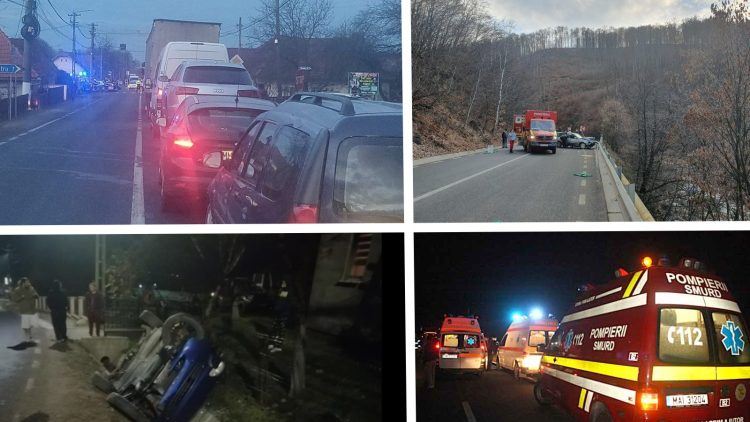 Dimineață tragică pe șoselele din Maramureș: Persoane decedate, trafic blocat și autoturisme distruse