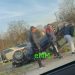 Accident deosebit de grav în Lăpușel. Un autoturism a ajuns pe plafon