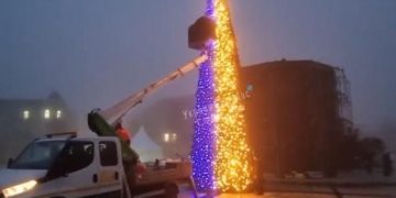 Pomul de Crăciun s-a aprins la Kiev