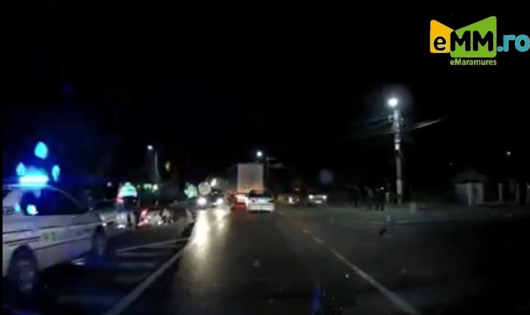 Accident pe DN 1C. Pieton lovit în Ilba. VIDEO