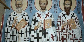 30 ianuarie, Sfinții Trei Ierarhi: Vasile cel Mare, Grigorie Teologul şi Ioan Gură de Aur sau Hrisostom