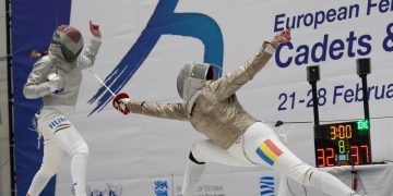 Echipa masculină de sabie a României, medaliată cu aur la Europenele de juniori