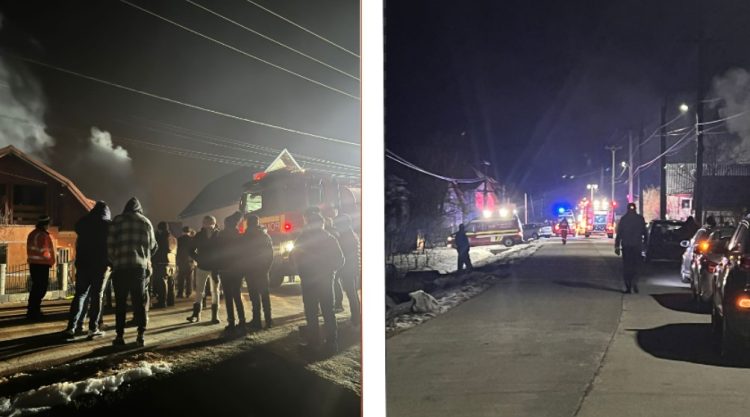 Intervenție în miez de noapte: Arde o locuință din Lăpușel. VIDEO