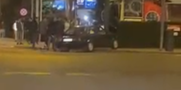 Accident în toiul nopții. Un băimărean a ieșit în decor în mijlocul orașului. VIDEO